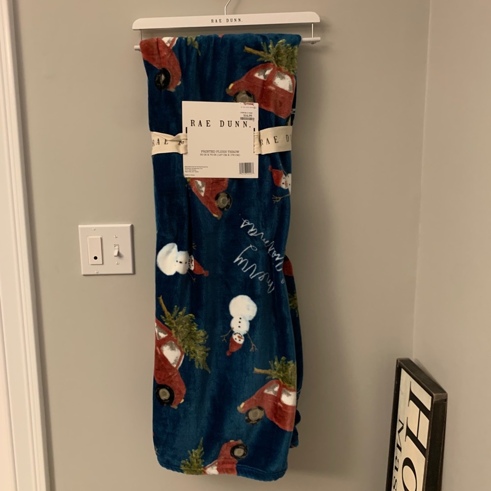 Rae Dunn Christmas Plush Throw